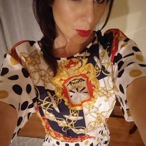 Vintage Diane Tres Nautical Dress 100% Cotton